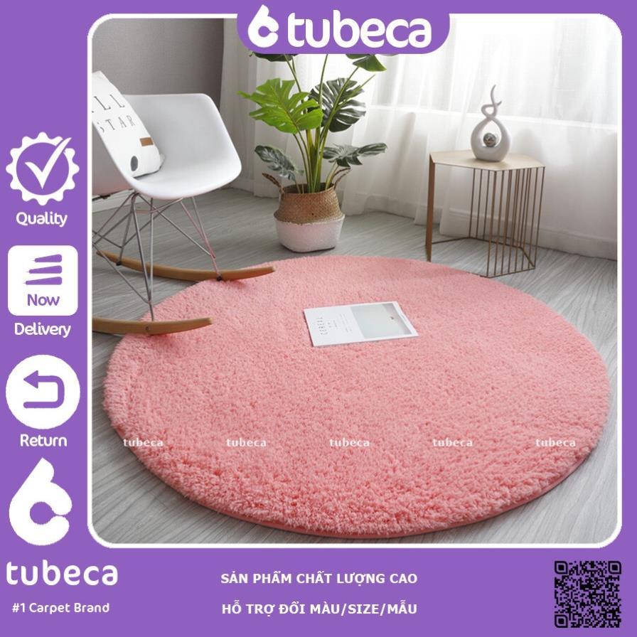 Thảm Lông CỪU xoăn tròn | 1m và 80cm | Màu Hồng nhạt | Trải sàn | Chụp ảnh siêu đẹp | TUBECA