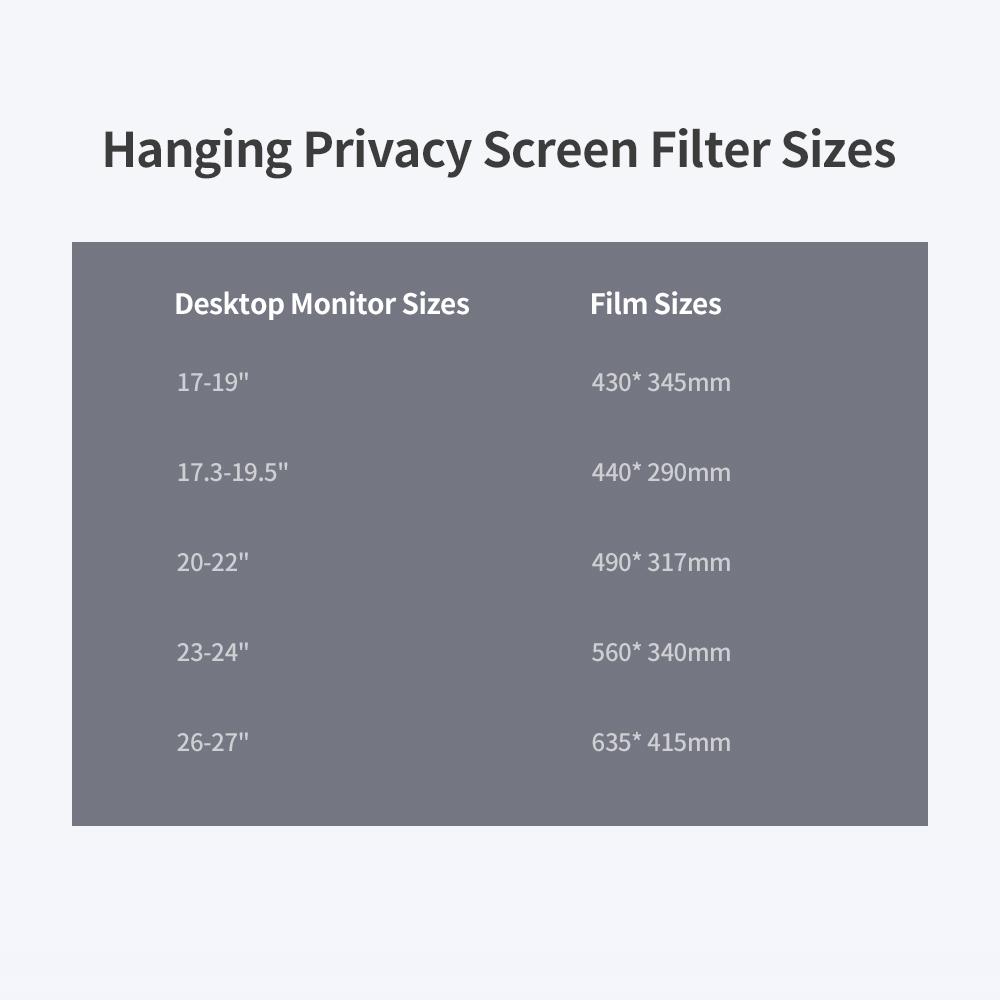 Bộ Lọc Màn Hình Chống Tia Uv Phim Bảo Vệ Mắt Độ Truyền Cao Widescreen Monitor Hanging Privacy Screen
