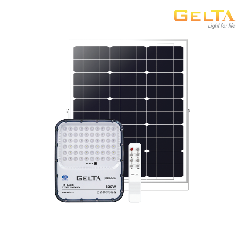 Đèn led pha năng lượng mặt trời Gelta FZB300