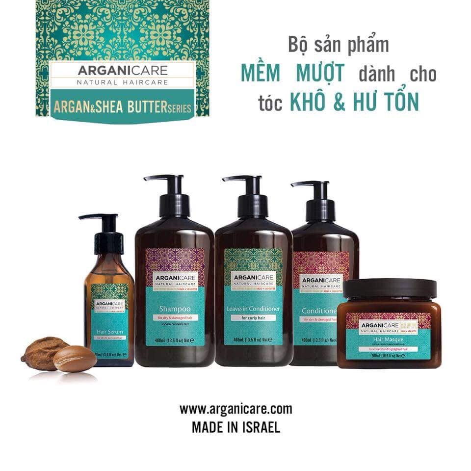 Dầu Gội Phục Hồi Arganicare Argan &amp; Shea Butter (400ml)