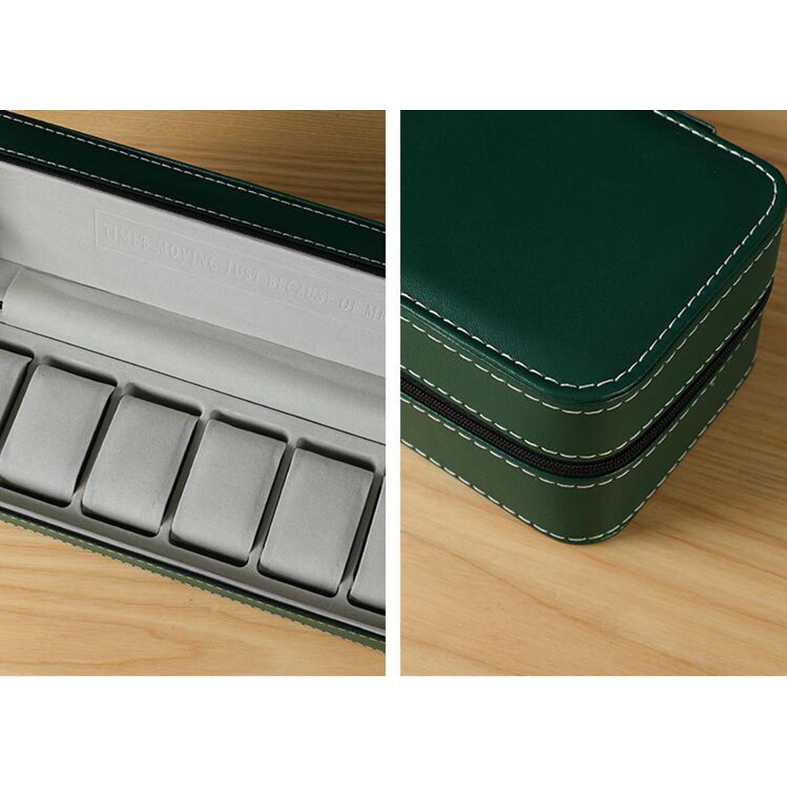 PU Leather Watch Box Elegant Wooden Storage for Smart Watches Travel Case
