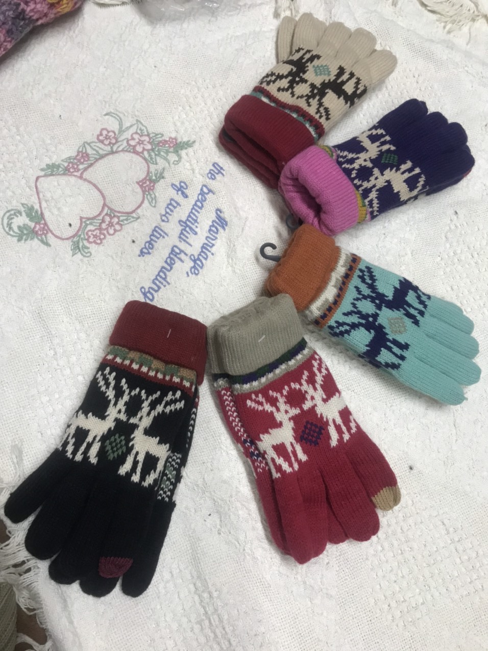 Găng Len Lót Nỉ Giao Màu Ngẫu Nhiên