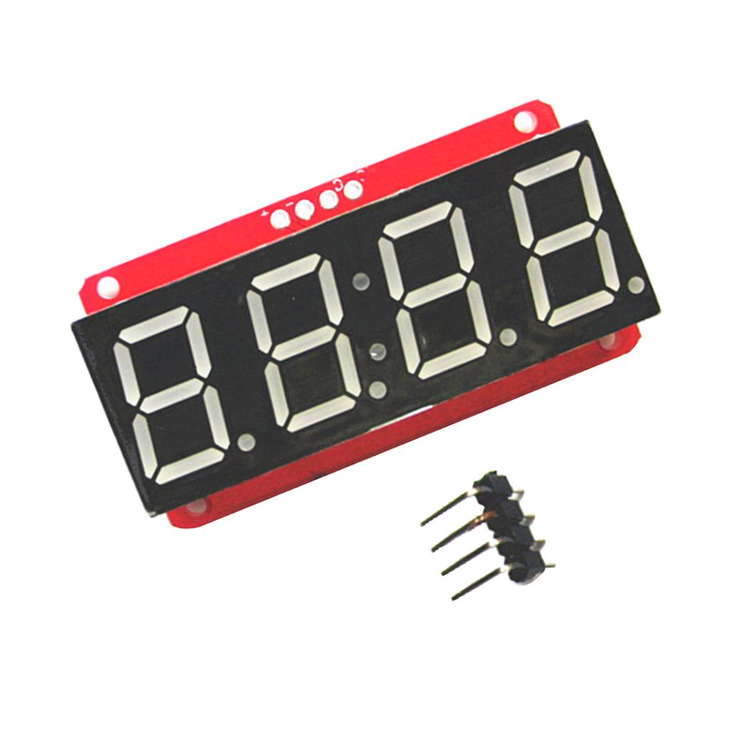 4 Digit 7-Segment 0.56'' LED Display Module Clock HT16K33 I2C for ,Pack Of 6