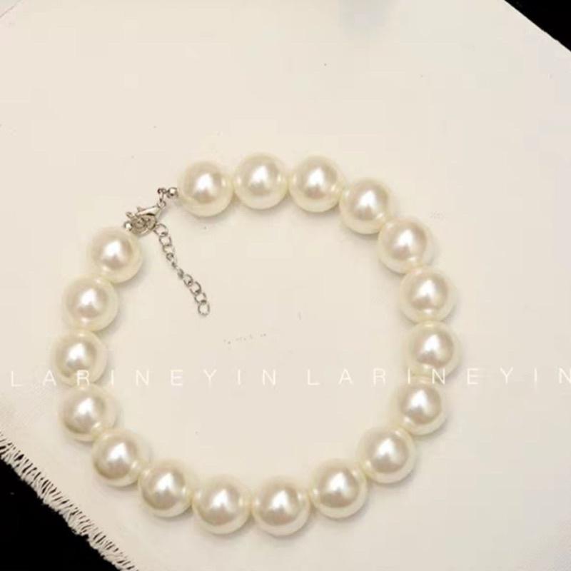 N376 dây chuyền choker hạt Ngọc lớn kiểu dáng xinh xắn cho nữ