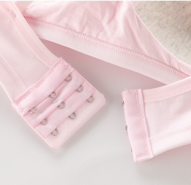 Áo lót nữ, áo lá học sinh cotton trơn mút liền cài sau 3 móc F004