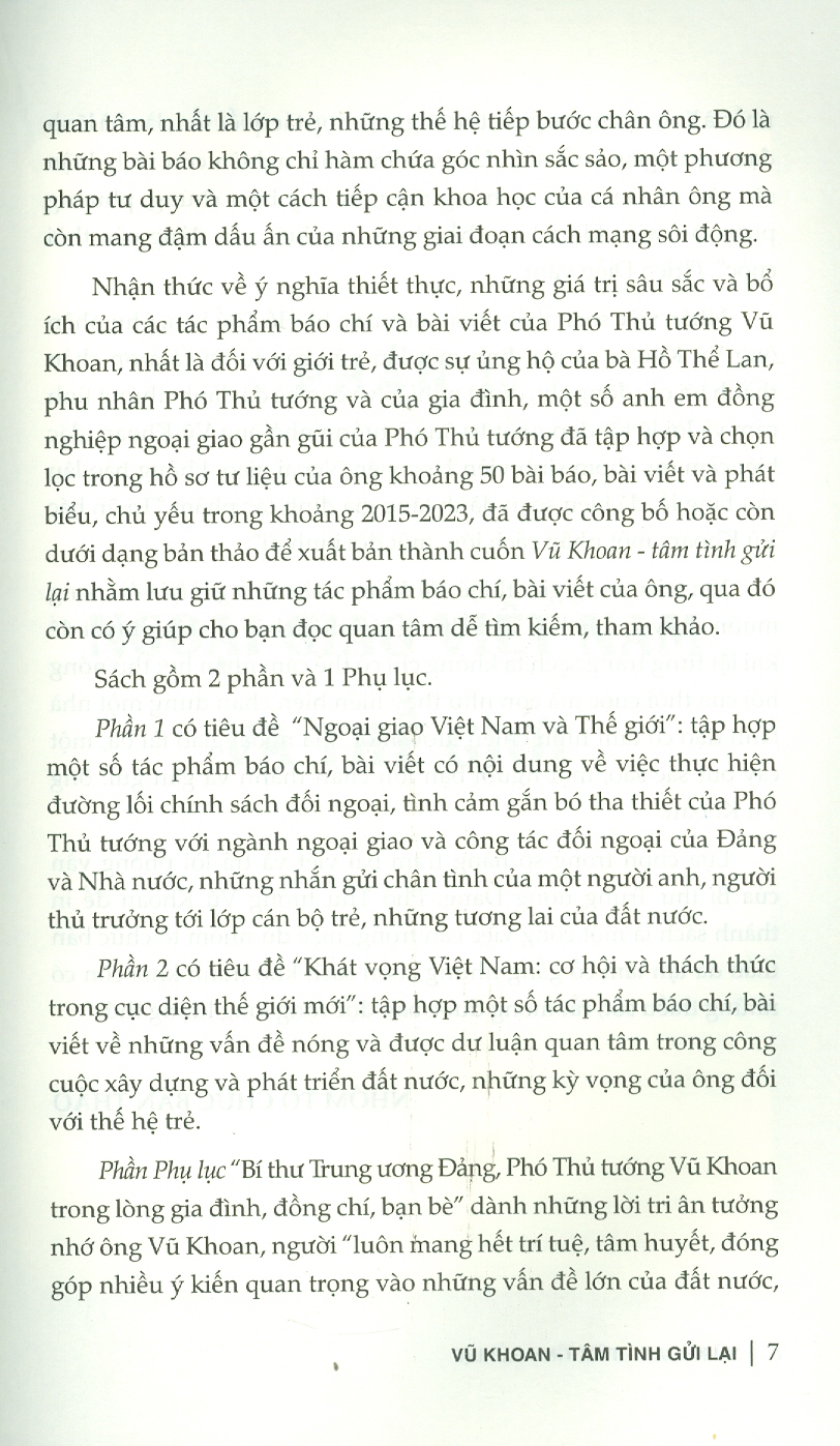 VŨ KHOAN TÂM TÌNH GỬI LẠI - Vũ Khoan - Liên Việt - NXB Hội Nhà Văn.