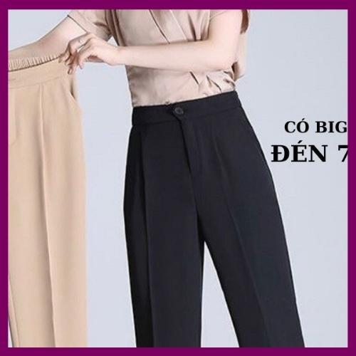 Quần Tây Nữ Lưng Cao Bigsize( đến 90kg) Chala Đi Làm Đi Học Dáng Baggy