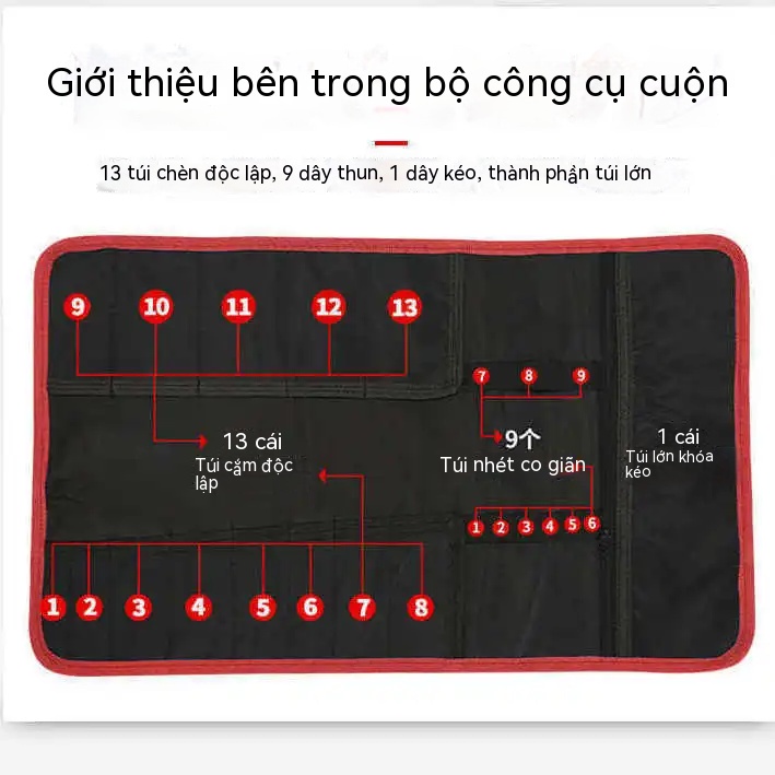 TÚI CUỘN ĐỰNG DỤNG CỤ SỬA CHỮA ĐIỆN NƯỚC CAMERA MÁY TÍNH MÁY IN