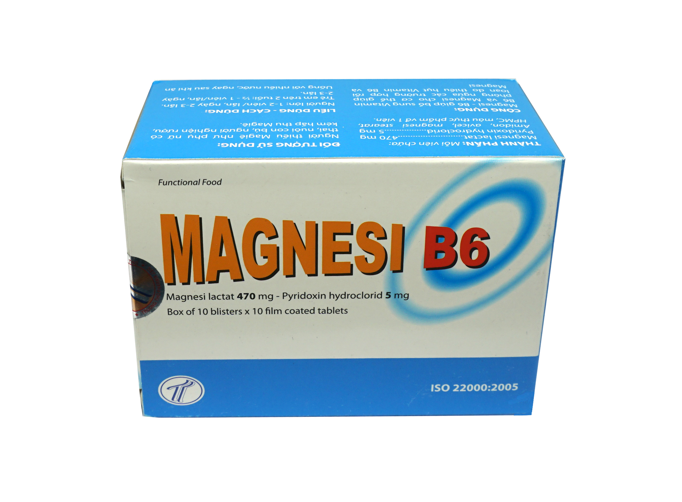 Thực phẩm chức năng Magnesi B6 giúp bổ sung Vitamin B6 và Magie