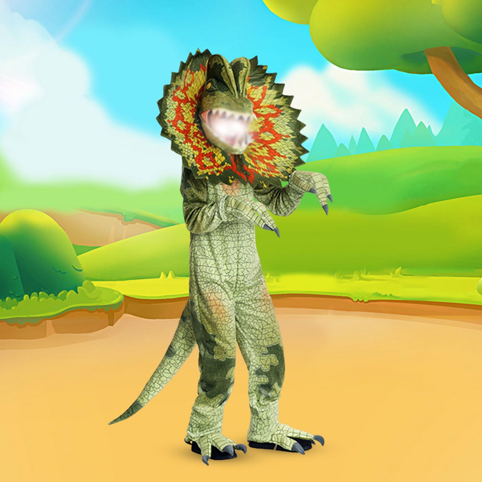 Triceratops Costume Dinosaur Jumpsuit Dinosaur Child Costume for Cosplay Halloween Costumes