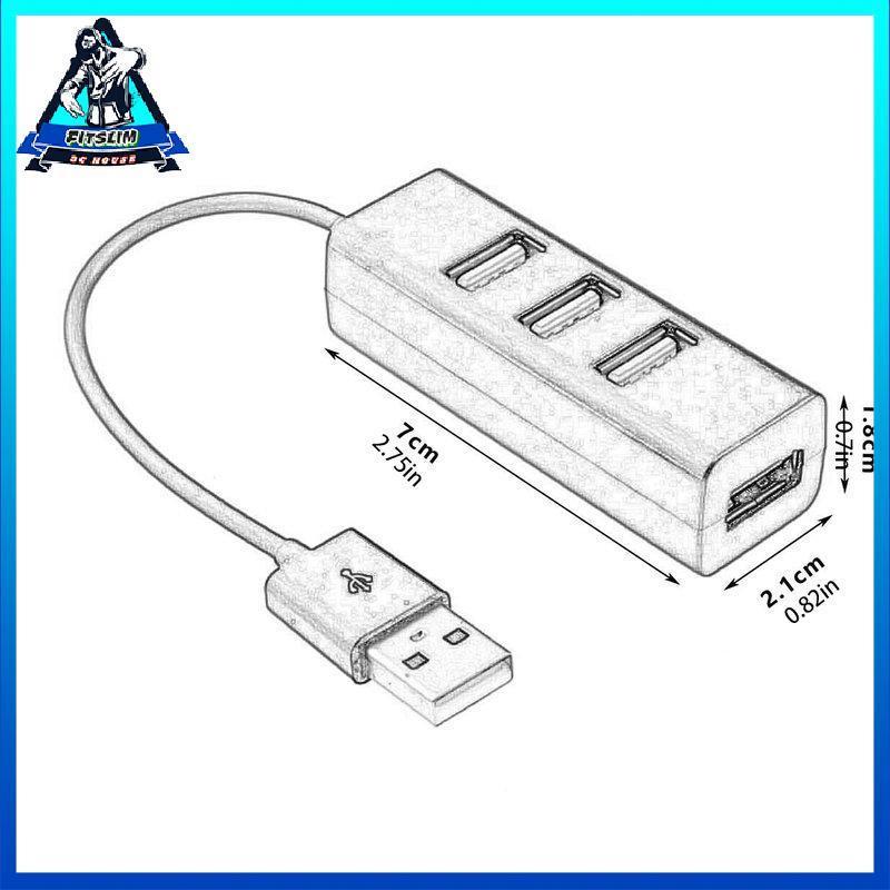 4-Port Usb 2.0 Hub One Drag Four Splitter Hub Plug And Play Mini Small Socket
