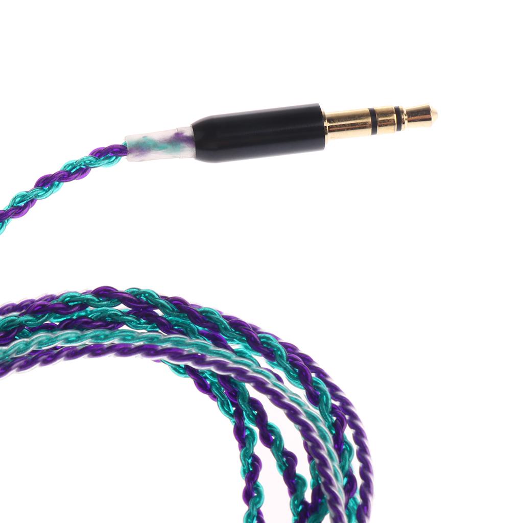 3.5mm Audio Cable Repair Braided Update Cord for Shure Earphone Colorfuls