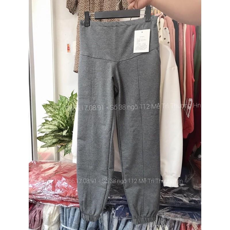 Quần nỉ bầu dáng bom co chun