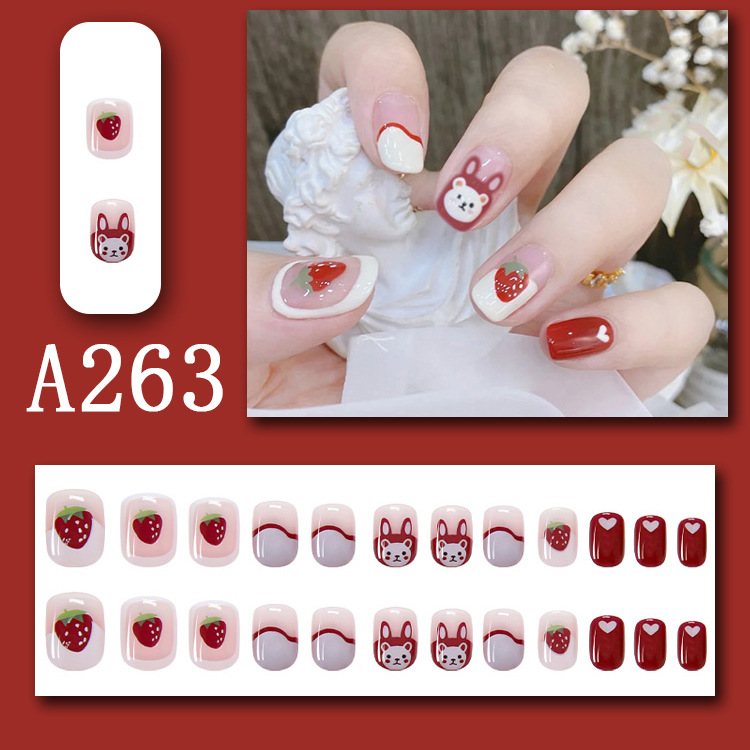 A263-Hộp NAIL BOX 24 móng họa tiết nhiều màu sắc thời trang