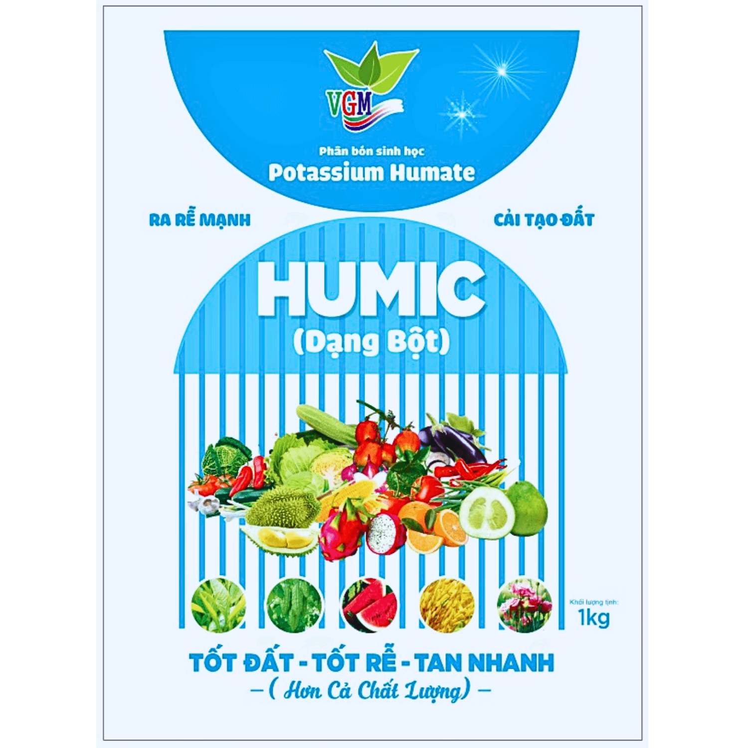 Phân bón sinh học POTASSIUM HUMATE - HUMIC 1KG