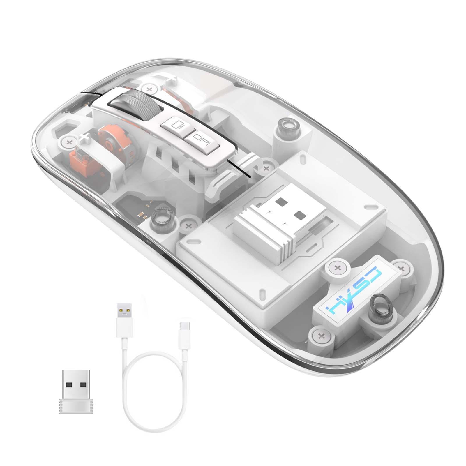 2.4G Wireless Mouse Mute 2.4G BT.1 Mice for Computer Home Use Laptop white