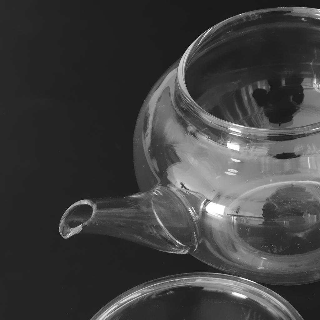 2pcs Heat Resistant Glass Teapot with Infuser Coffee Tea Leaf Herbal 250ml