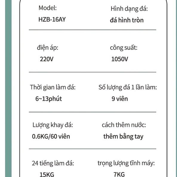 H105S Máy làm đá mini công suất lớn hoàn toàn tự động nhanh chóng làm được 15kg đá vinhthuan.shop