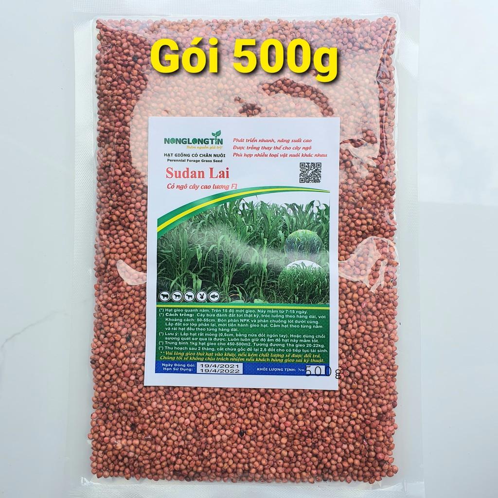 Hạt Giống Cỏ Sudan Lai (Gói 500g) - Dòng Cỏ Ngô. Cỏ Chăn Nuôi Năng Suất Cao