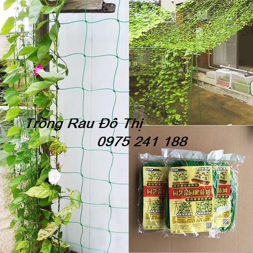 Lưới làm giàn leo 180 x 180cm, ô lưới 10x10cm, mắc 5 phút là xong
