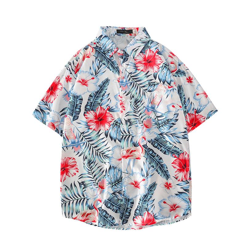 Áo Sơ Mi Nam Tay Ngắn In Hoa 3 Màu