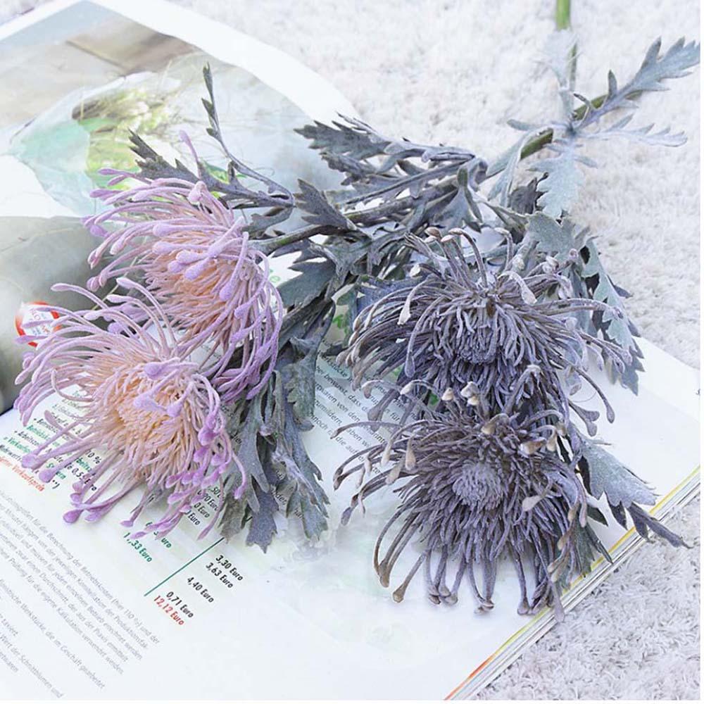 Cành 2 Bông Hoa Giả Trang Trí