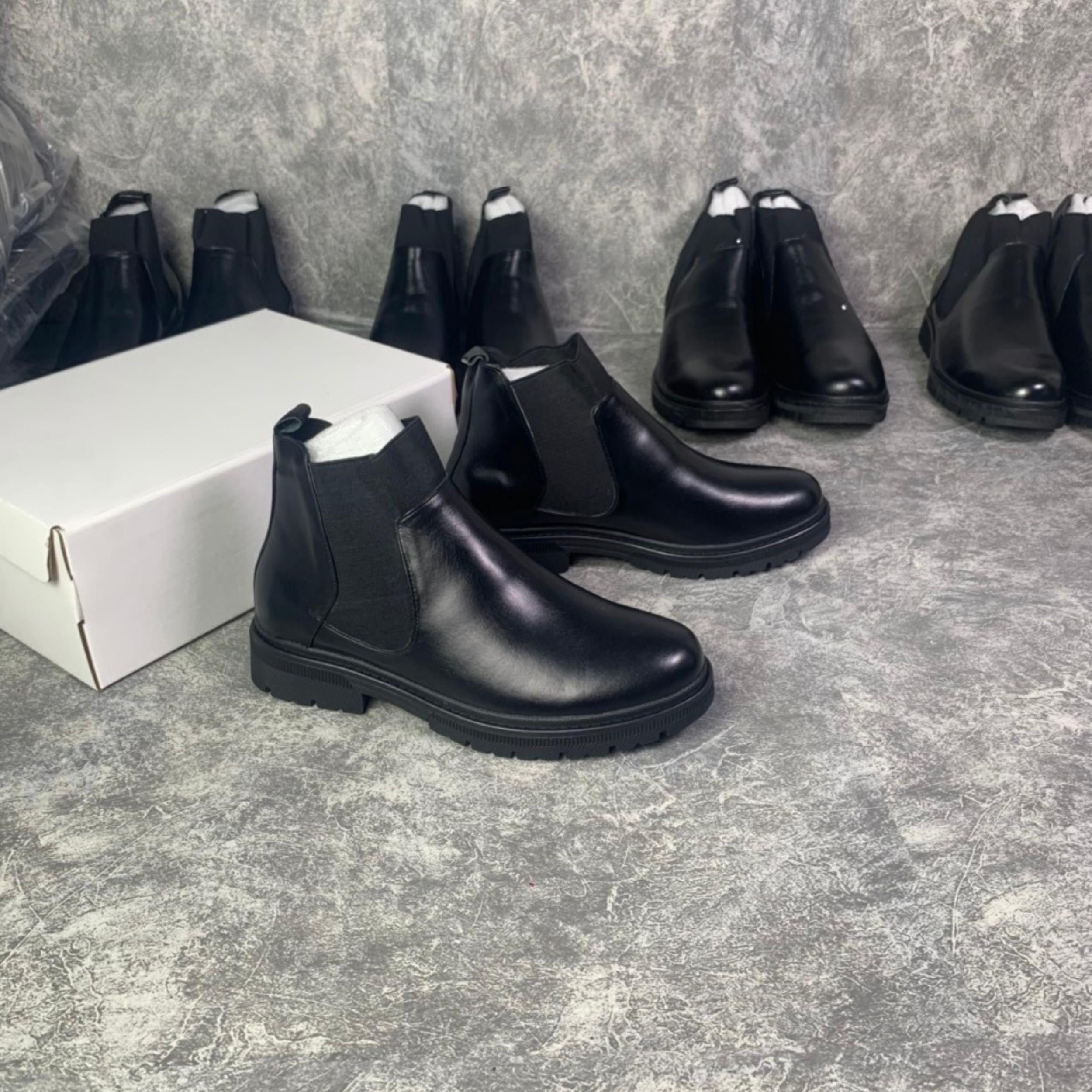 Giày boot nam chelsea da nguyên tấm cao cấp