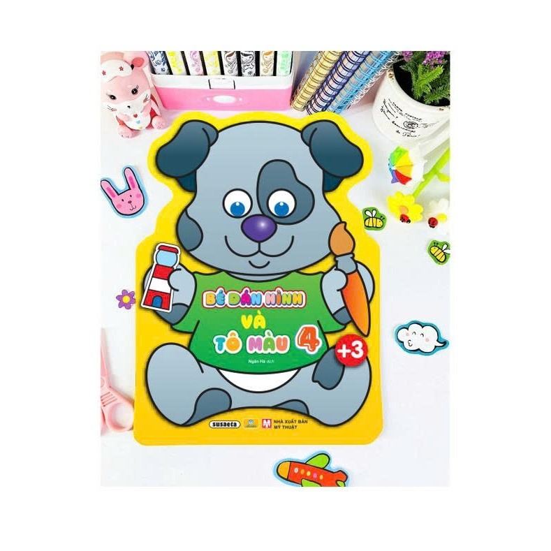 Sách - Bé Dán Hình Và Tô Màu - ndbooks