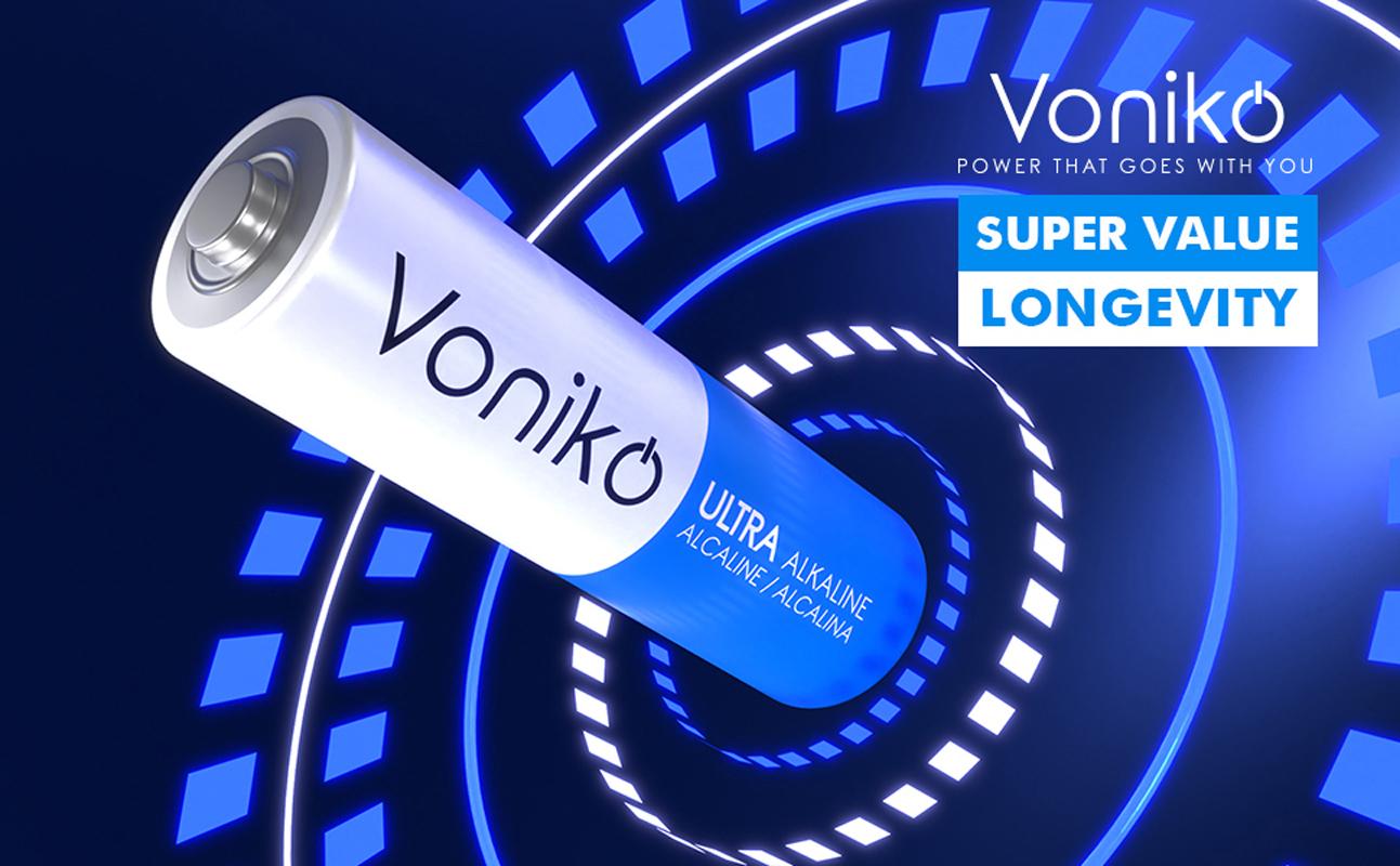Vỉ 2 Pin Kiềm AA Alkaline - Voniko