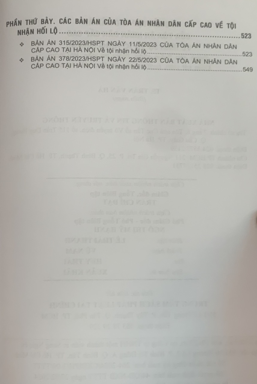 Combo 4 cuốn Tuyển tập các bản án của Tòa án nhân dân cấp cao