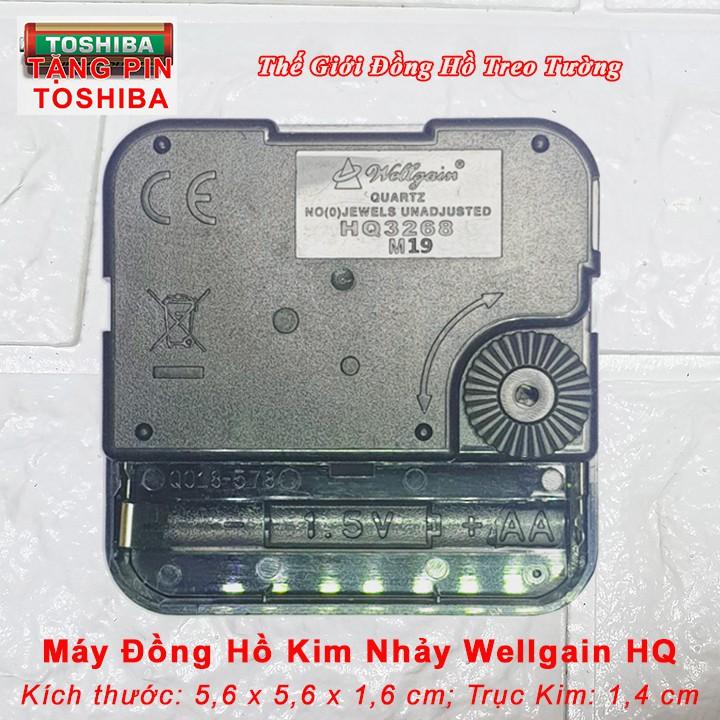 Máy Đồng Hồ WELLGAIN KIM NHẢY Cao Cấp – Bộ KIM ĐẠI (19.5 x 14.5 x 11.5) - Tặng Pin AA Vỏ Nhôm - Bảo Hành 1 Năm