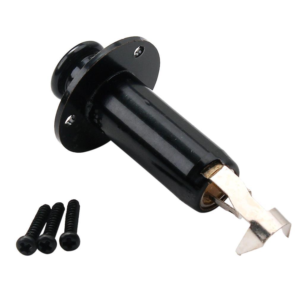 1x Chrome Electric Folk Guitar Stereo Flush Cylinder Output