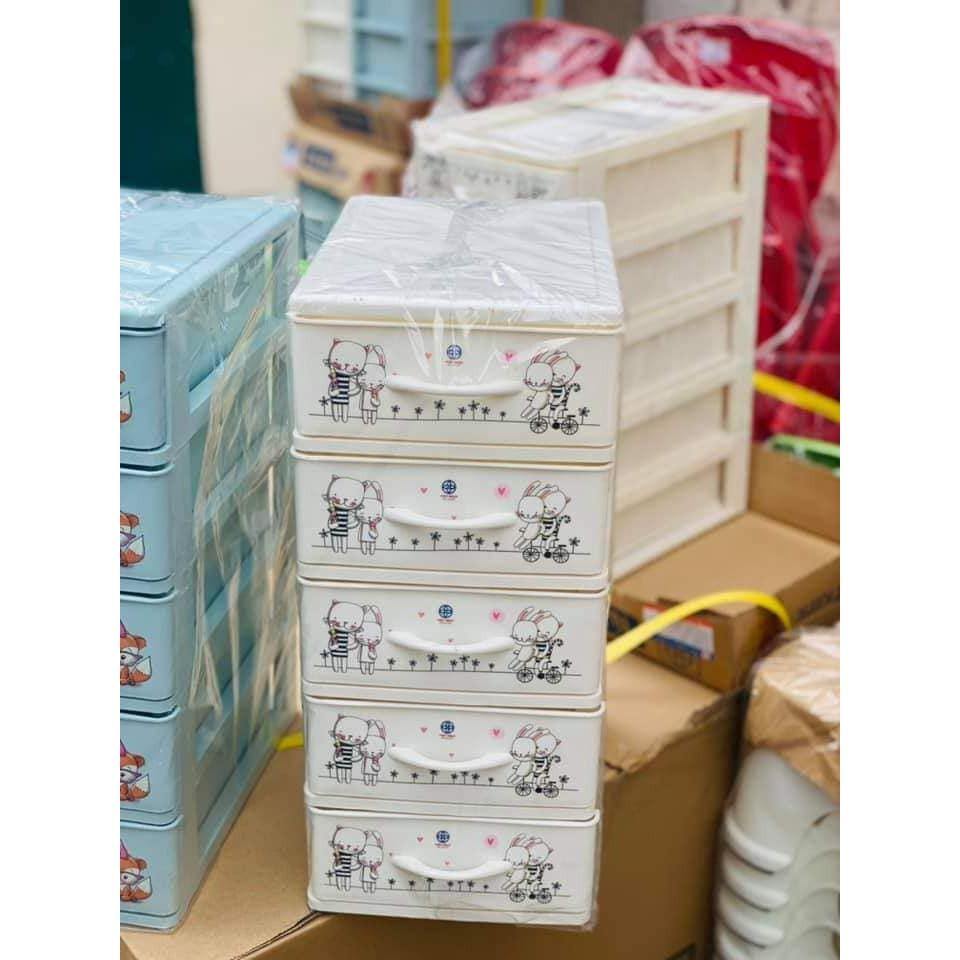 Tủ nhựa mini 5 tầng Tủ Nhựa Mini Để Bàn Việt Nhật Đựng Mỹ Phẩm, Đồ Dùng Đa Năng.