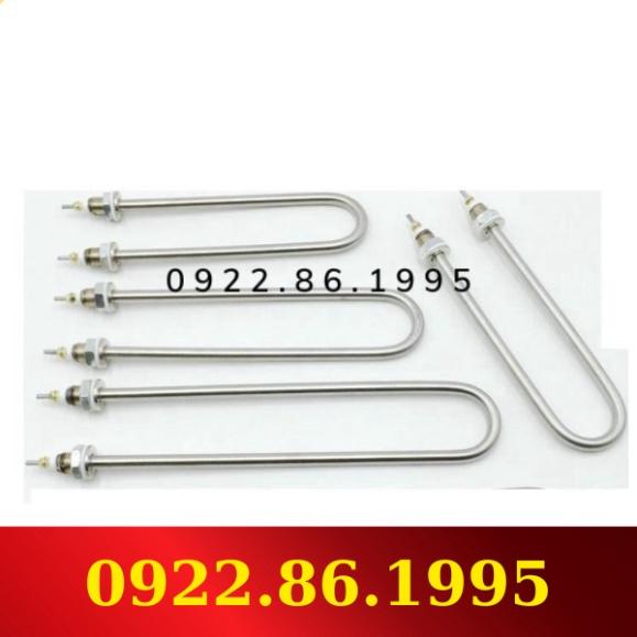 Thanh nhiệt đun nước Điện trở đun nước Inox chữ U đơn công suât 500W, 700W, 800W, 1KW, 1,5KW, 2KW chiều dài 20cm h