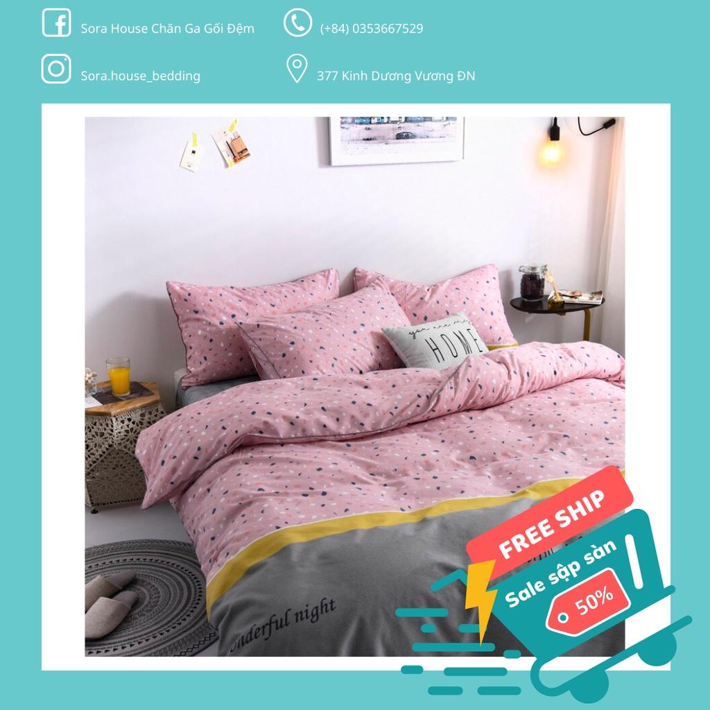Bộ chăn ga poly phối ngọt ngào