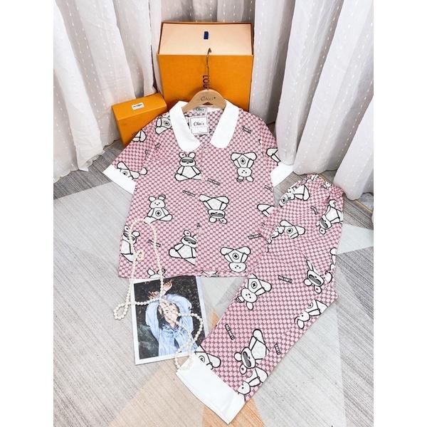 Đồ bộ pijama mặc nhà LỤA cổ sen tay ngắn quần dài sang trọng dưới 62kg