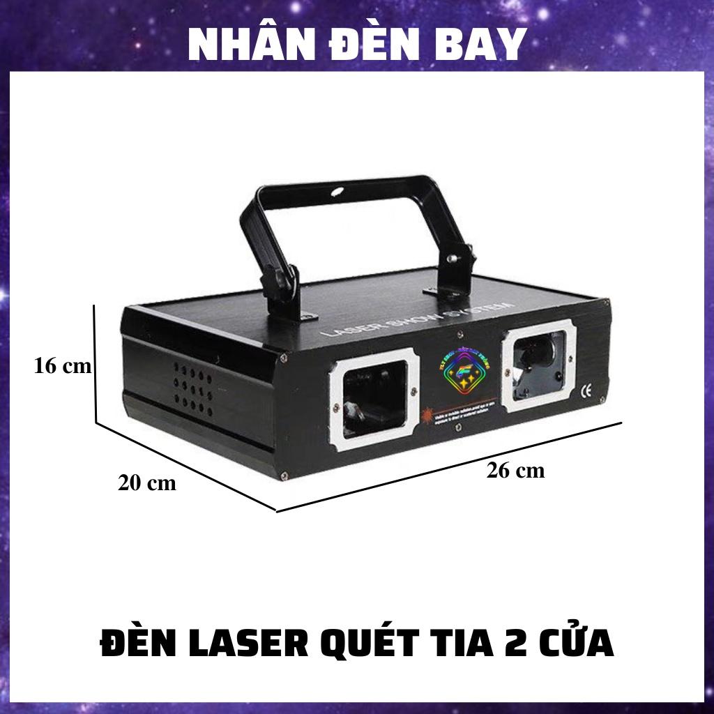 Đèn Laser Quét Tia 2 Cửa 7 Màu RGB Công Suất 1000mW Hiệu Ứng Tia Phủ Rộng Sắc Nét Dùng Cho Phòng Bay, Bar, Karaoke