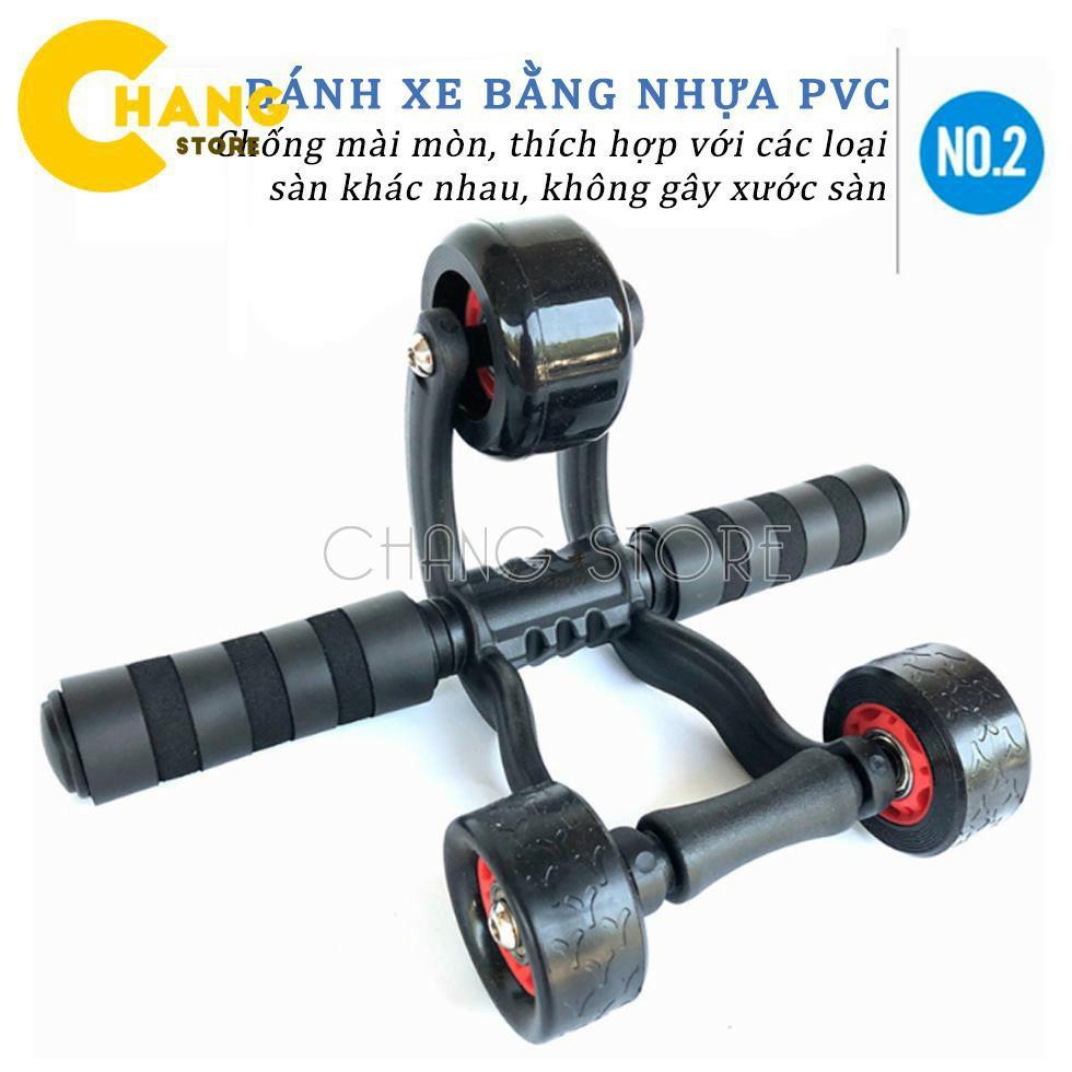 Con Lăn 3 Bánh Tập Cơ Bụng Gọn Nhẹ, Dễ Sử Dụng + Tặng Kèm Thảm