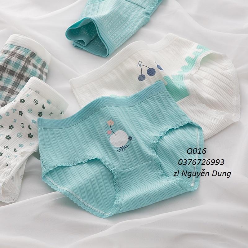 Quần Lót Nữ Cotton Kháng Khuẩn Hình Cherry Thời Trang Ngang Eo . Hàng Loại Đẹp.