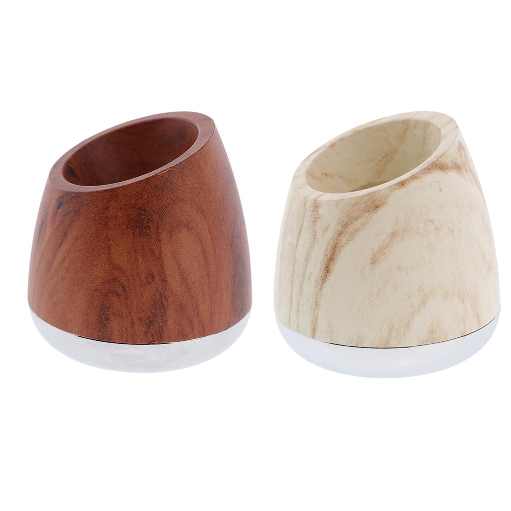 Wood Grain Mens Shaving Safety Stand Holder Support Base For Bathroom