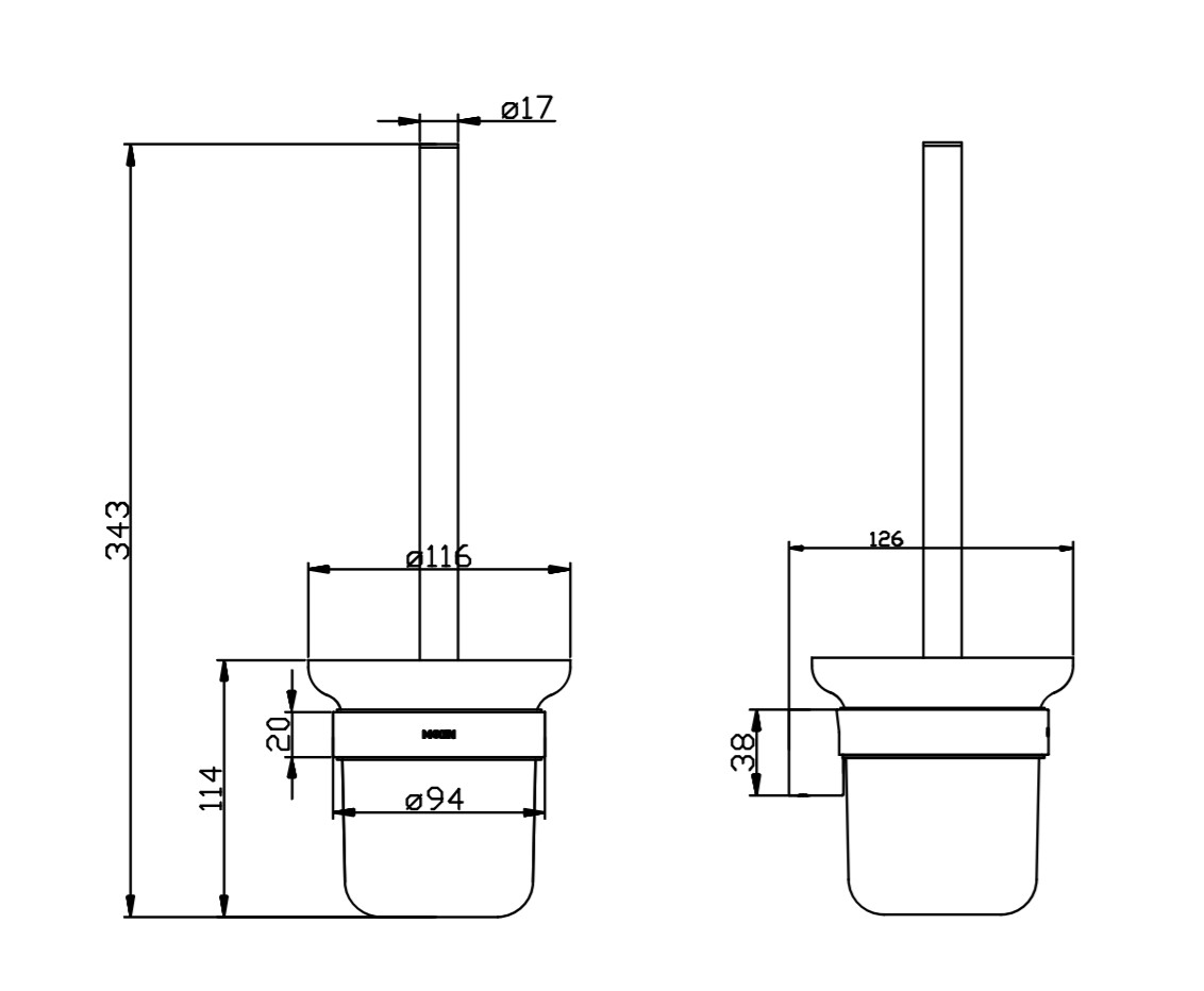 Chổi cọ toilet có giá đỡ dòng Karon Moen - ACC0605