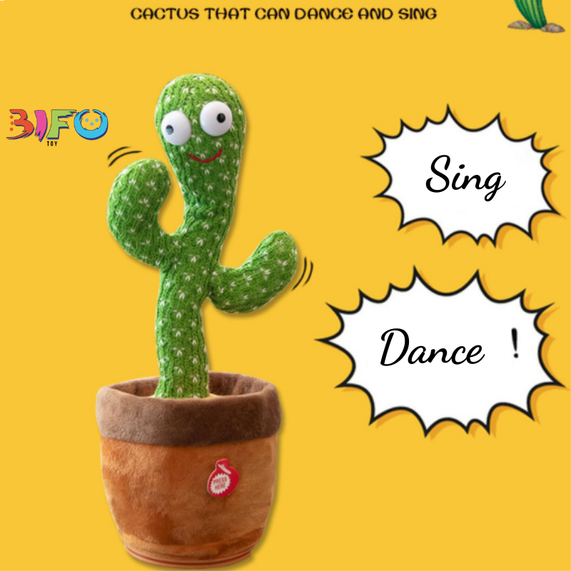 Đồ chơi nhồi bông xương rồng nhảy múa uốn lượn Dancing Cactus phát ra âm thanh vui nhộn biết nhại tiếng