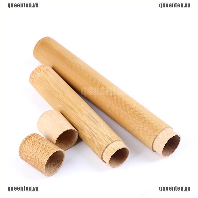 1Pcs Natural Bamboo Toothbrush Tube Toothbrush Holder Toothbrush Case Bamboo QUVN