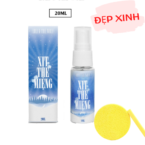 Xịt Thơm Miệng Vị Bạc Hà Thơm Mát chai 20ml - LOLI &amp; THE WOLF, Tặng Kèm Mút Rửa Mặt