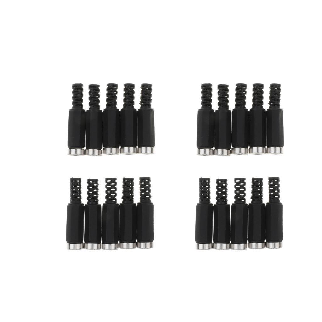 20Pieces DC5525 Power Socket Female 5.5mm*2.5mm Connector Adapter Black