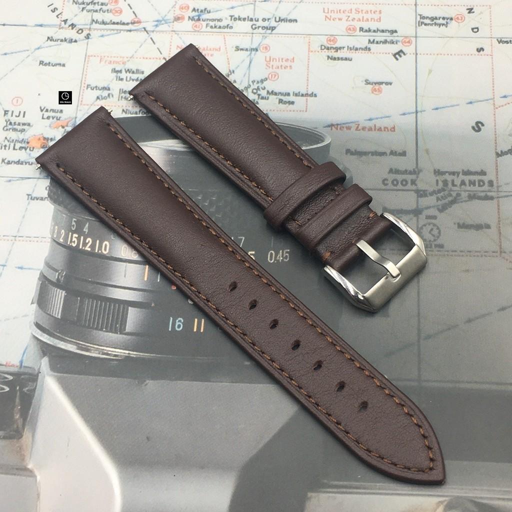 Dây Đồng Hồ Da Bò Italy Mềm Size 22mm 20mm 18mm