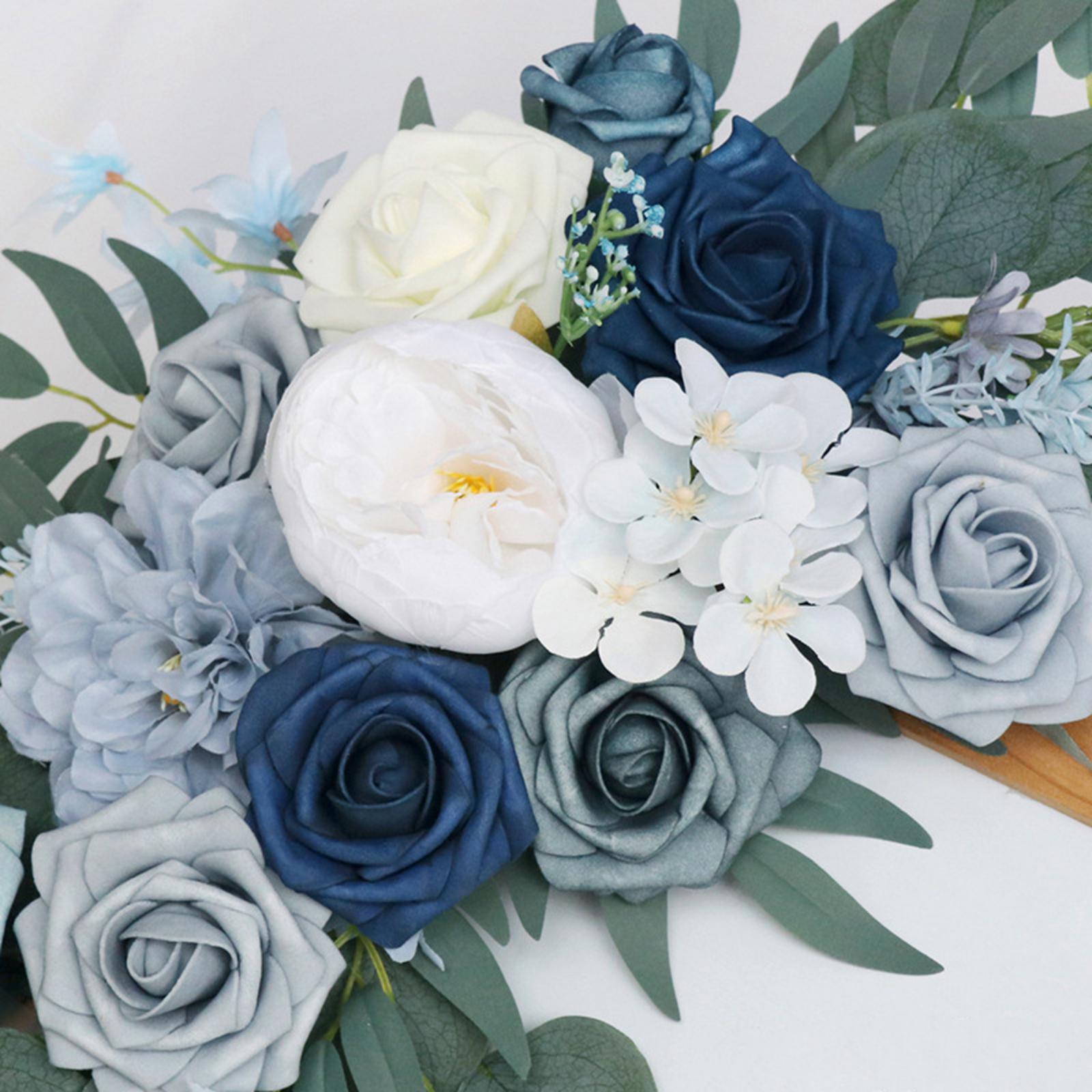 2x Wedding Arch Rose Wreath Floral Arrangement Silk Flowers Garland Hanging Wedding Arch Flowers for Arbor Front Door Party Table Decoration