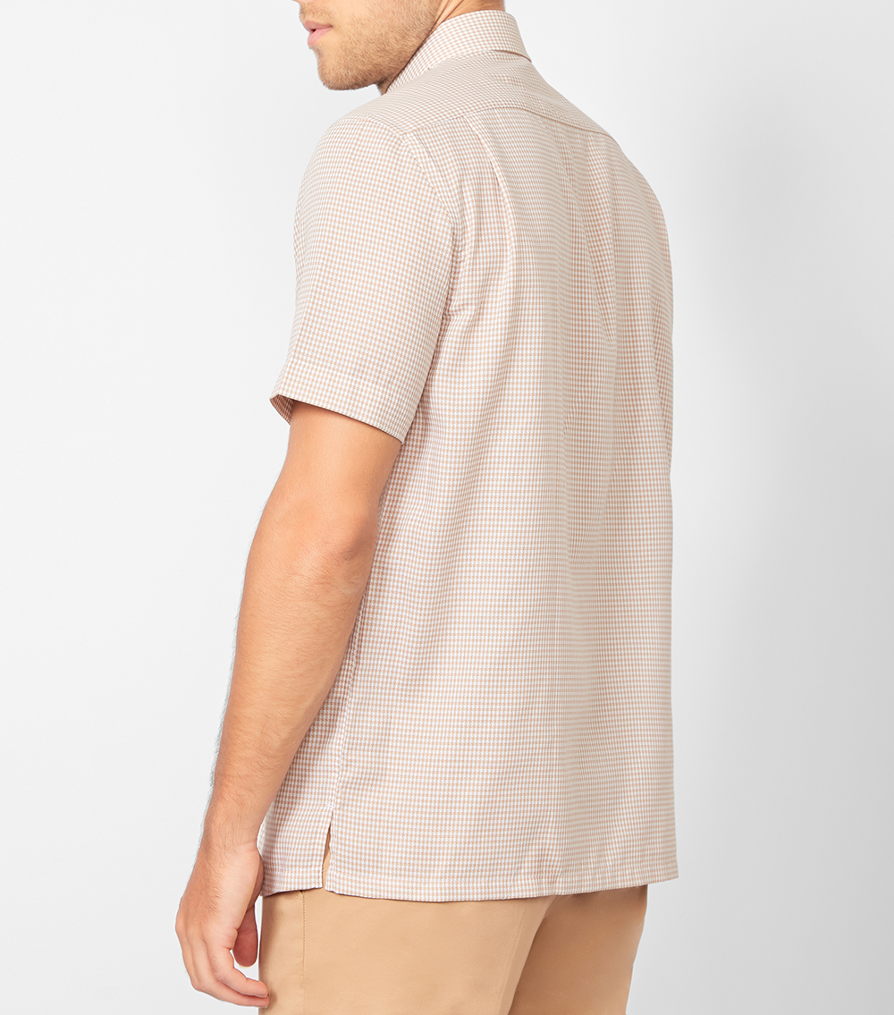 ÁO SƠ MI TAY NGẮN LINEN-V46-014582-BR2