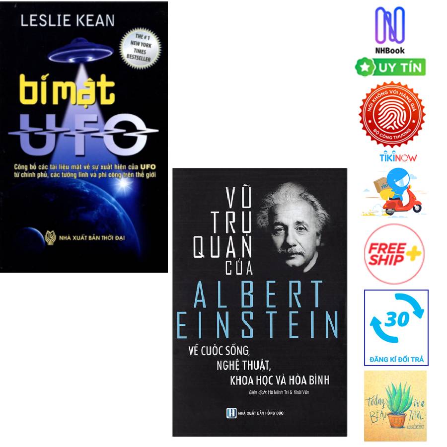 Combo Vũ Trụ Quan Của Albert Einstein Về Cuộc Sống, Nghệ Thuật, Khoa Học Và Hòa Bình Và Bí Mật UFO ( Tặng sổ tay)