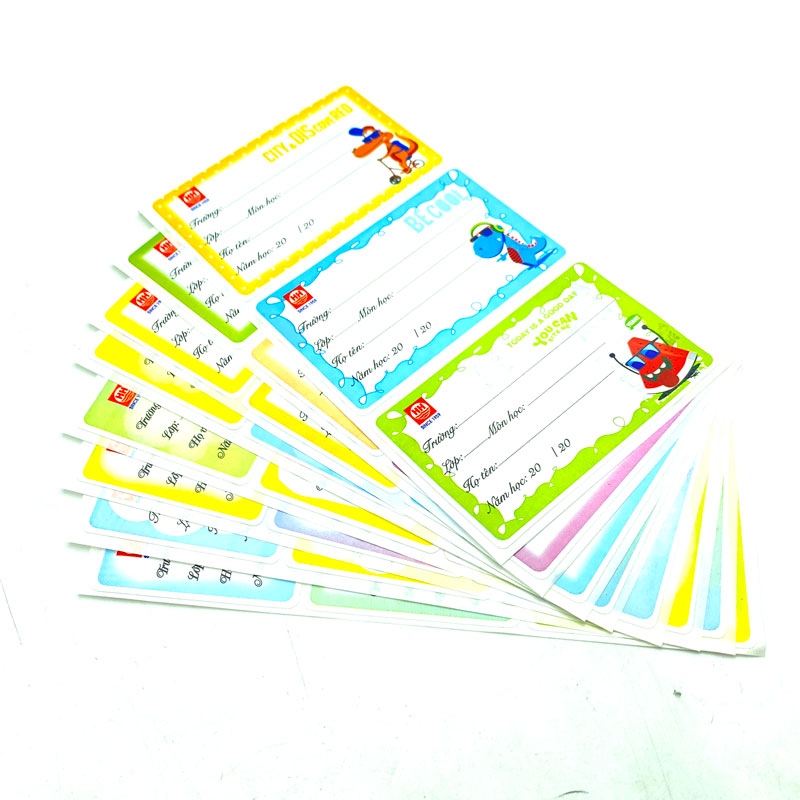 Bộ 3 Nhãn Vở Cool 8 Tờ x 3 (24 Nhãn Vở)